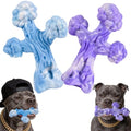 2Pack TreeBone Indestructible Dog Chew Toys for Aggressive Chewers - color: LightBluePurple