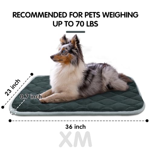 furrybaby Dog Bed Mat Crate Pad, Anti-Slip Bottom Machine Washable Pet Pad - size: 36.0"L x 23.0"W x 0.7"Th