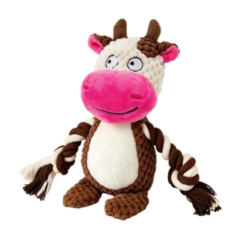 Dog Toys, Dog Squeaker Toys with Crinkle Paper (White Cow) - color: White Cow