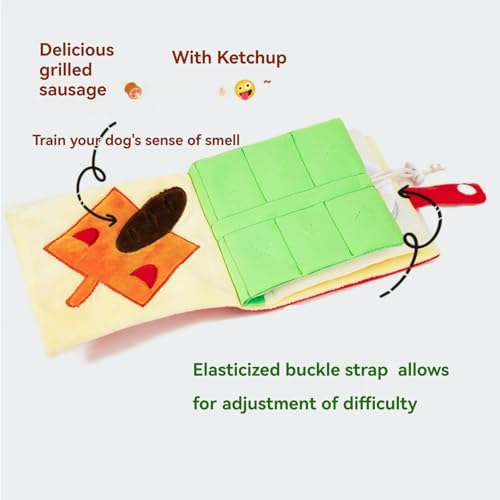 Dog Snuffle Sound Book Crinkle Hide Treat Puzzle (Birthday) - color: birthday