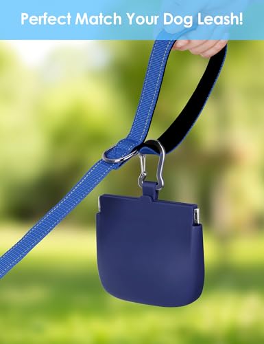 1 Cup Silicone Dog Training Treat Pouch (Blue) - color: Blue