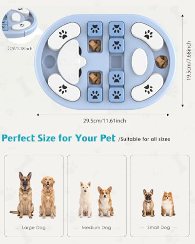 Dog Puzzle Toy, Interactive Enrichment Treat Food Puzzles, Gray - color: Gray
