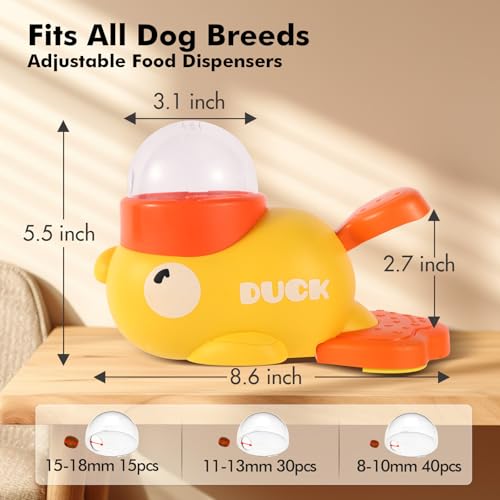 Duck Dog Treat Dispenser Toy, Interactive Slow Feeder Puzzle Toy - color: White