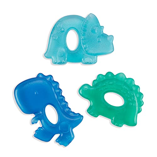 Itzy Ritzy Water-Filled Teethers for Teething Relief, Set of 3 (Dinosaur) - color: Dinosaur