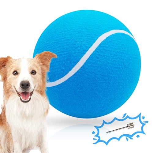 Banfeng Giant Tennis Ball for Dogs, 9.5" Large Outdoor Doy Sport Ball Gift - color: Sky Blue