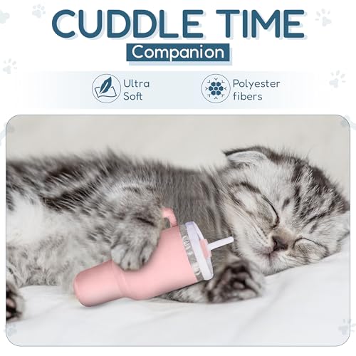 PUPROAR Kitty Cup Catnip Cat Toy, Cat Birthday Gift & Cute Girly Accessory, Crinkle Toy for Indoor Cats (Pink Peach Dust) - color: Pink PeachDust