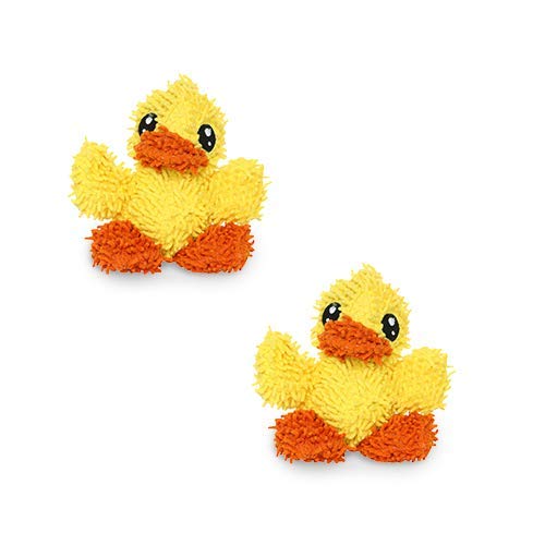 MIGHTY® 2 Pack Microfiber Small Duck Dog Toys - color: 2PK Yellow Duck