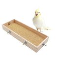 Bird Cage Accessories, Wooden Food Dish for Small to Medium Birds, Bird Feeder for Cage, Food Bowl for Budgie, Cockatiel, Lovebird, Conure, Parakeet, Canary, Kakariki - size: 30cm×15cm