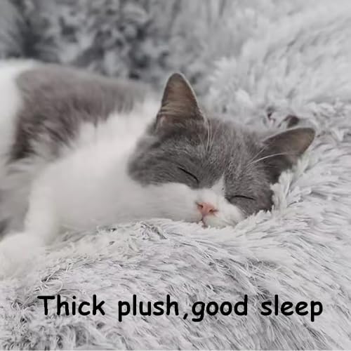 Cat Bed Tunnel Tube Toy Grey Plush - color: Grey Plush O
