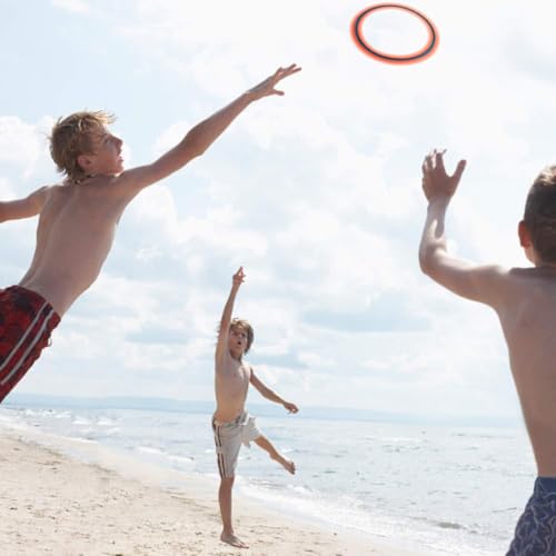 Flying Ring Disc for Age 4+ Kids Adults Beach Pool Toys - color: Yellow，Blue & Turquoise