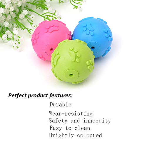 Dog Toys ，Dog Balls for Small Medium Large Dogs Squeaky Toy Balls 3 Pcs