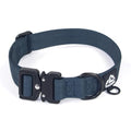 Dog Collar for Large Medium Dogs Heavy Duty Nylon Tactical Training - color: Navy Blue, size: L(1''Width, Fit 14''-20'')