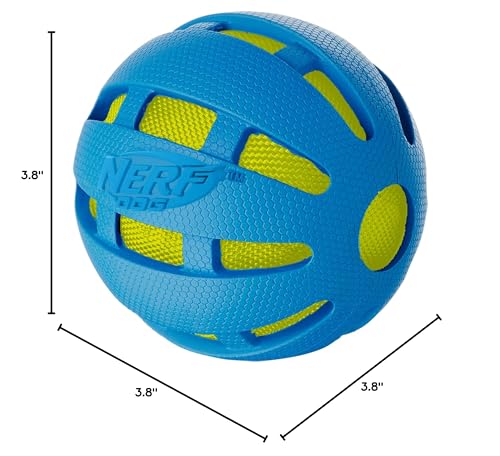 3.8in TPR Squeak and Crunch Ball – Blue - size: One-Size-for-Most