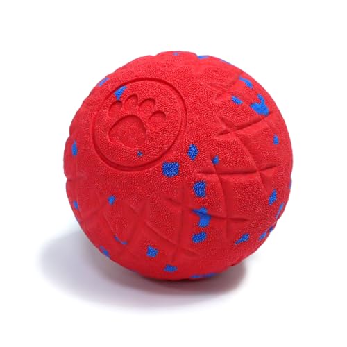 SCHITEC Interactive Dog Toy Ball, Automatic Moving & Bouncing Ball (Red) - color: Red