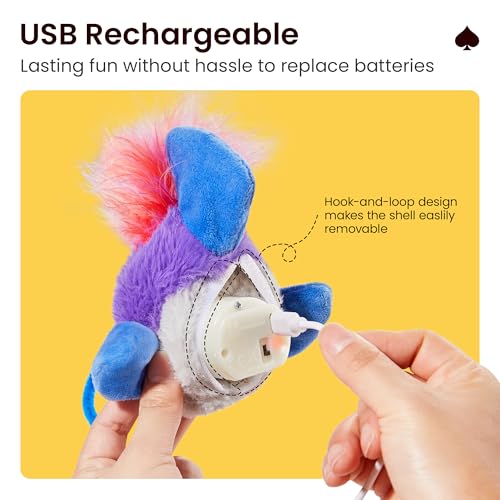 Potaroma Cat Toys Flapping Fish, Interactive Anglerfish with Catnip