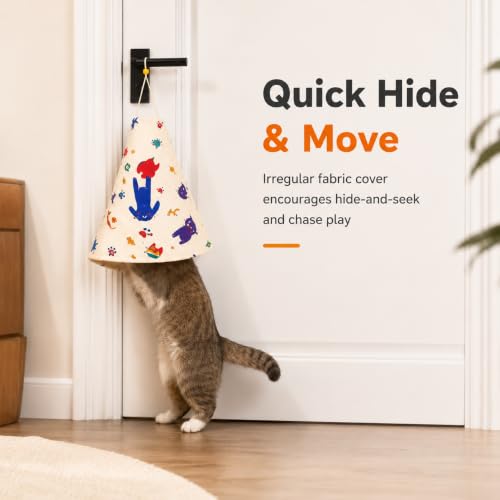 Interactive Cat Toys for Indoor Cats, Automatic Hanging Cat Hunting Toy - color: yellow