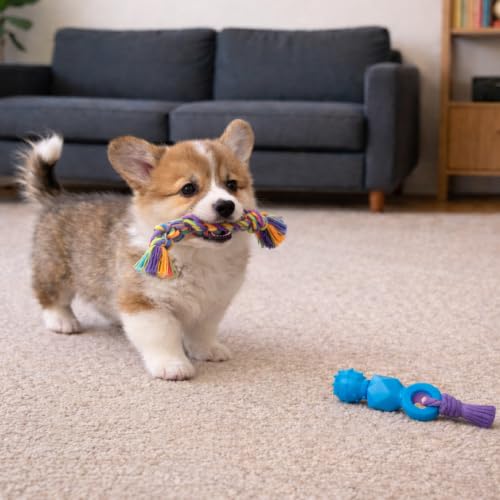 Mini Dentachew Dental Dog Chew Toys, 5-8", 3-Pack - color: Dentachew