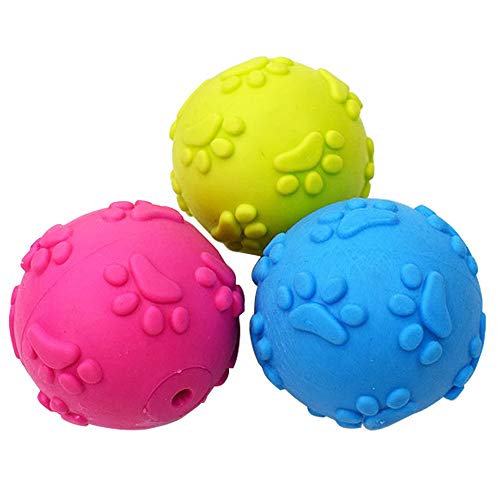 Dog Toys ，Dog Balls for Small Medium Large Dogs Squeaky Toy Balls 3 Pcs