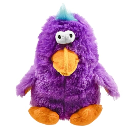 Squeaky Dog Toys Durable Stuffed Bird Dog Toys with Unique Squeak Sounds to Keep Dogs Busy, Cute & Funny Interactive Puppy Chew Toys for Small, Medium and Large Dogs(Purple Parrot) - color: Purple Parrot