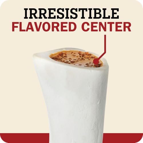 Redbarn Pet Products Large Filled Dog Bones, Cheese & Bacon Flavor - Long Lasting Stuffed Femur Chew Treat Made in USA - 4 Count - Packaging May Vary (Pack of 3) - size: 4 Count (Pack of 3)