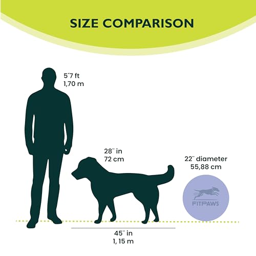 FitPaws® Dog Balance Disc, Exercise Equipment, Rehabilitation + Training, - color: Blue, size: 22"