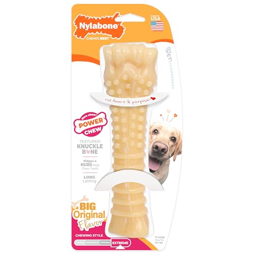 Nylabone Power Chew Textured Bone Dog Chew Toy, Original Flavor, X-Large - size: X-Large