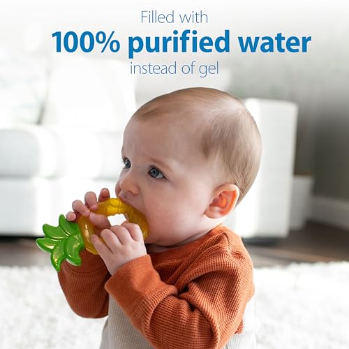 Dr. Brown's Aqua Cool Water-Filled Teether, Apples and Pineapples, 4-Pack - color: Apples + Pineapples