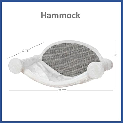 Trixie Wall Mounted Cat Lounge Set with Hammock & Condo – Climbing Shelves with Plush Condos & Sisal Steps – Wall-Mounted Cat Furniture for Scratching & Lounging – Gray, 18.75 x 11 x 11.25 in - color: Gray