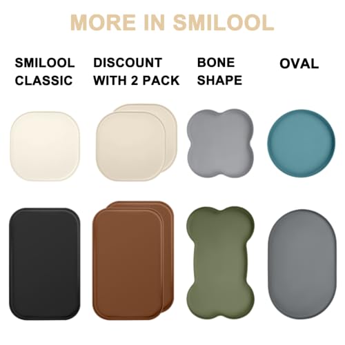 SMILOOL Waterproof Silicone Pet Food Mat with Raised Edge for Dog & Cat - color: Dark Turquoise, size: 24"L x 16"W