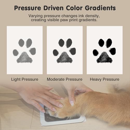 Inkless Paw Print Kit for Dogs,Cats & Babies,Clean Touch Dog Nose - color: Black Pad,Black/Natural Wood Frame, size: 4-Pack,Large