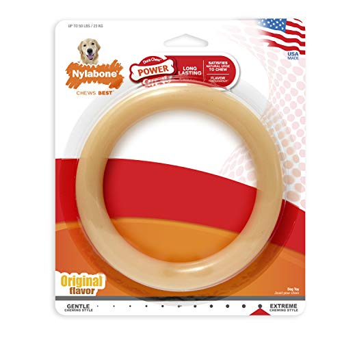 Nylabone Power Chew Ring Dog Chew Toy, Original Flavor, Large