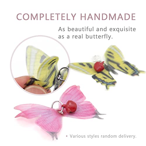 SONGWAY Cat Butterfly Toys - 13 Pieces Cat Toy Set with Retractable Wand and Butterfly Toy Replacement with Bell, Interactive Toys for Indoor Cats Kittens - size: Butterfly Cat Wand Toys 10 Pieces