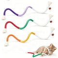 Cat Toys Chew Ropes 3Pcs with Refillable Natural Catnip, Safe Teeth Cleaning Toy for Indoor Kittens, Interactive Cat Nip Kitty Toys for All Breeds 19.5 Inches