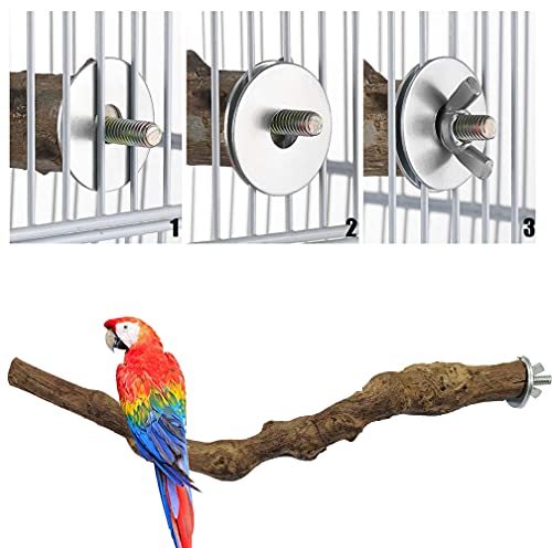 4PCS Bird Perch Natural Grape Stick Bird Standing Stick Grapevine - color: 4PCS Natural Grape Stick