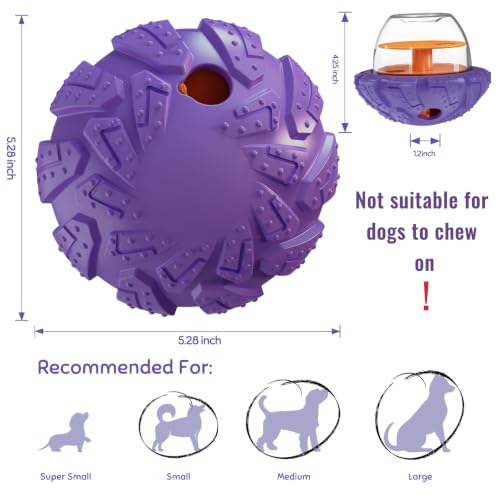 BoYoYo Interactive Dog Puzzle Toy for Smart, Dog Enrichment Toys to Keep Them Busy, Cognitive Dogs Toy to Stimulate Their Brain, Dog's Treat Dispensing Toys with Slow Feeder, Easy to Clean - color: Purple