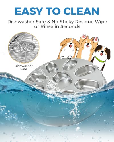 Slow Feeder Dog Bowls with Non-Slip Mat, Stainless Steel Metal Slow Feeder for Small & Medium Dogs, 2 Cups Pet Bowl for Slows Down Eating, Dishwasher Safe, Anti-Gulping Dog Bowl -2 Pack - size: 2 Cup 2 Pack