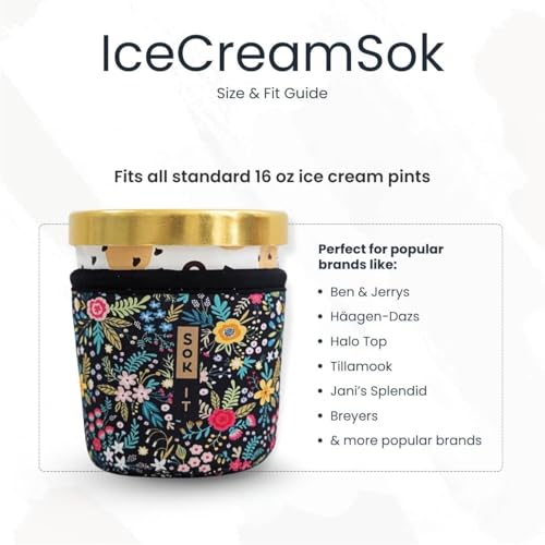 Sok It IceCreamSok Insulated Neoprene Cover (Berry Sweet, Fits Tapered Pints) - color: Berry Sweet, size: Fits Tapered Pints
