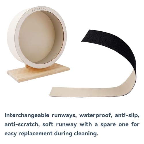 9 inch Silent Wooden Hamster Wheel with Removable Track - size: 9in