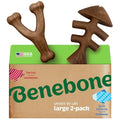 Benebone 2-pack Fishbone/Wishbone Durable Dog Chew Toys, Dog Bones, Large - size: Large, style: Fishbone/Wishbone