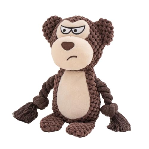 Dog Toys, Dog Squeaker Toys with Crinkle Paper (Brown Monkey) - color: Brown Monkey