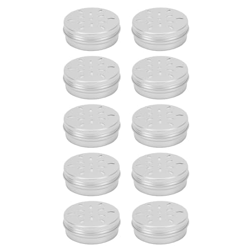 Dog Nose Work Training Tins Set, 10PCS Aluminum Scent Training Containers with Vent Holes, 60ml Round Sniff Kit for Dog Treat Search Games