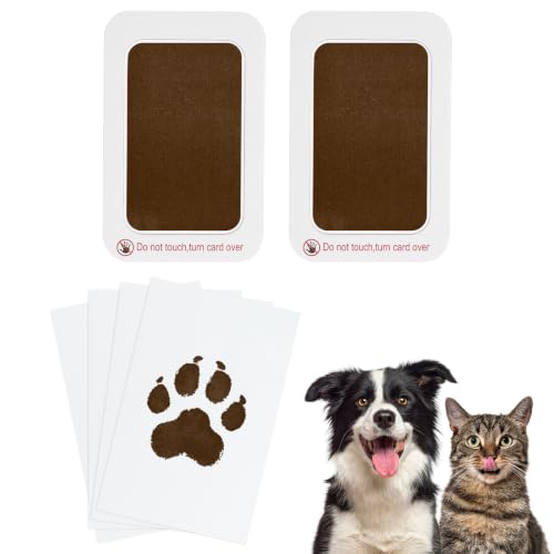 2 Set Paw Print Kit 5.7"x4.1" Paw Print Impression Coffee - color: Coffee