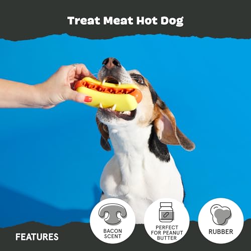 BarkBox Treat Meat Hot Dog Dog Toy - Toy for Medium Dogs - color: Treat Meat Hotdog-Medium
