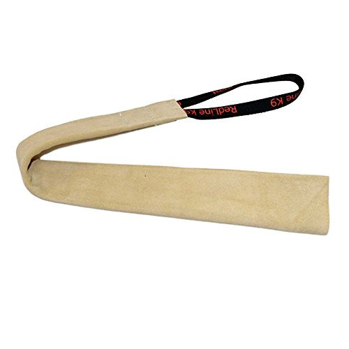 REDLINE K-9 Leather Puppy Bite Rag with Handle (Small 25 inches Plus Handle) - size: Small - 25 inches PLUS handle