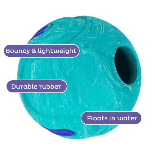 Outward Hound FlyFetch Rubber Fetch Ballz Dog Toy, Bounces & Floats, Launcher Compatible, 2.6", 2-Pack