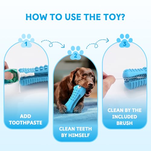 Dog Toys for Aggressive Chewers, Indestructible Toys for Medium Large Breed - color: Blue