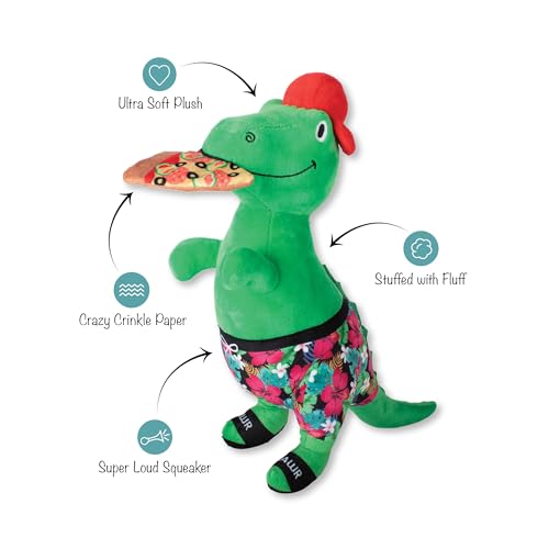 Fringe Studio Pizzasaurus REX Plush Dog Toy, Pet Shop Collection (314431) - color: Pizzasaurus