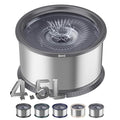 4.5L Stainless Steel Dog Water Bowl, No Spill Water Bowl for Dogs - color: Grey, size: 4.5L