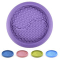 Dog Lick Bowl, Non-Slip Lick Mat Slow Feeder for Dogs & Cats - color: Purple, size: Large