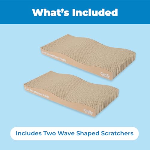 Best Pet Supplies Catify Cat Scratcher Pads - Wave, 2-Pack - color: Wave (2 Pack)